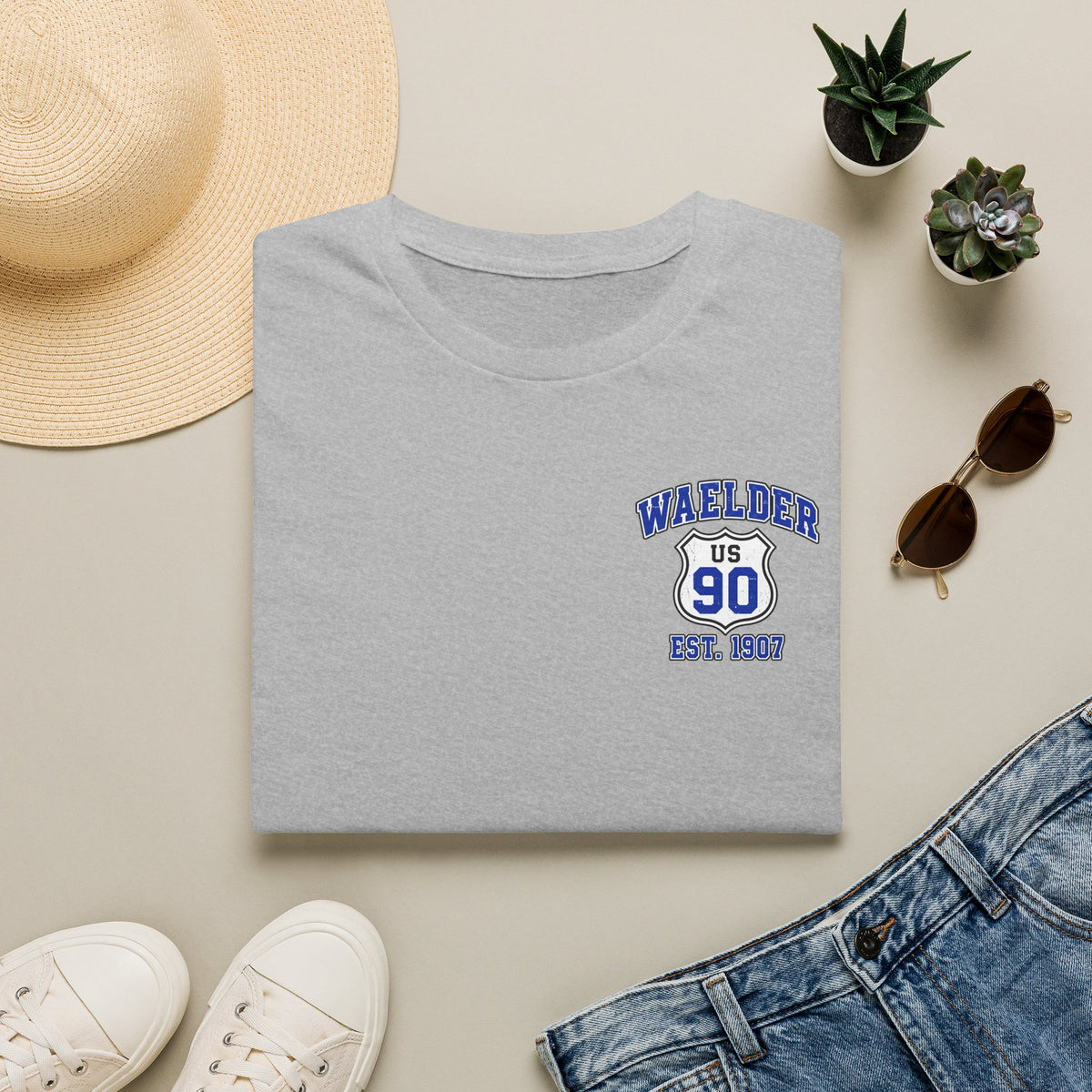 Waelder Route 90 Vintage Athletics T-Shirt | 1907 Collection