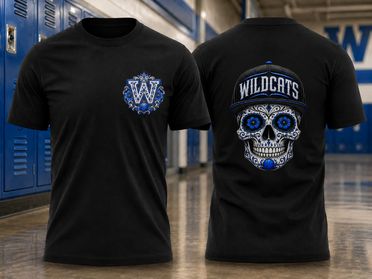 Waelder Wildcats Sugar Skull Tee | 1907 Collection