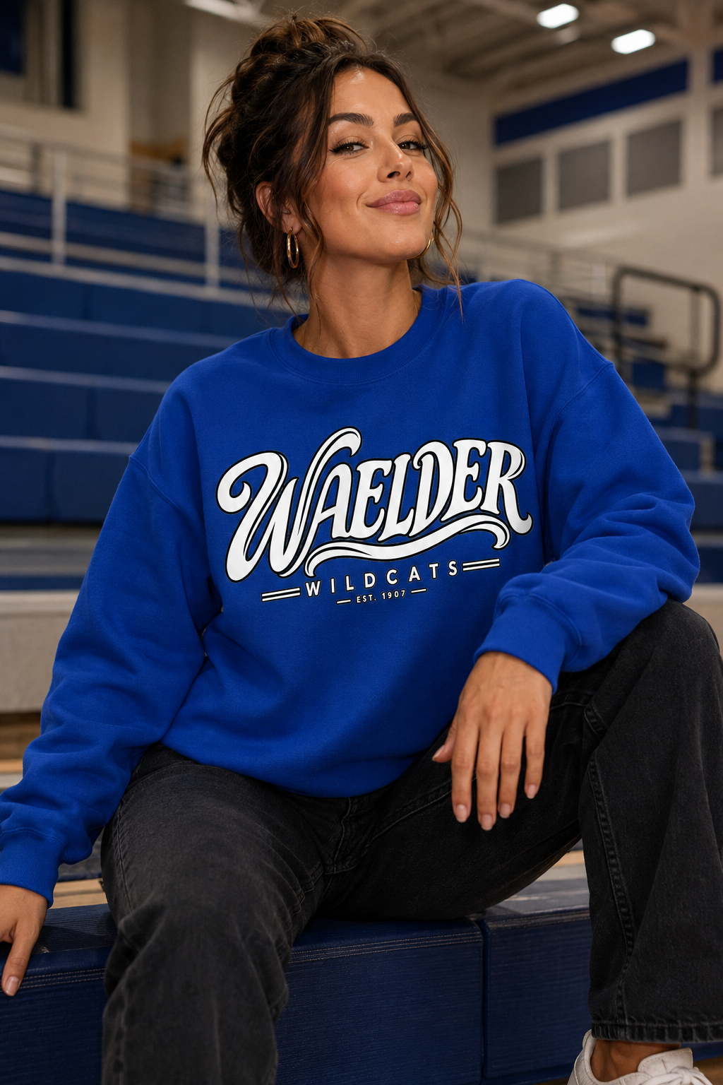 Waelder Wildcats Swagger Crewneck Sweatshirt | 1907 Collection