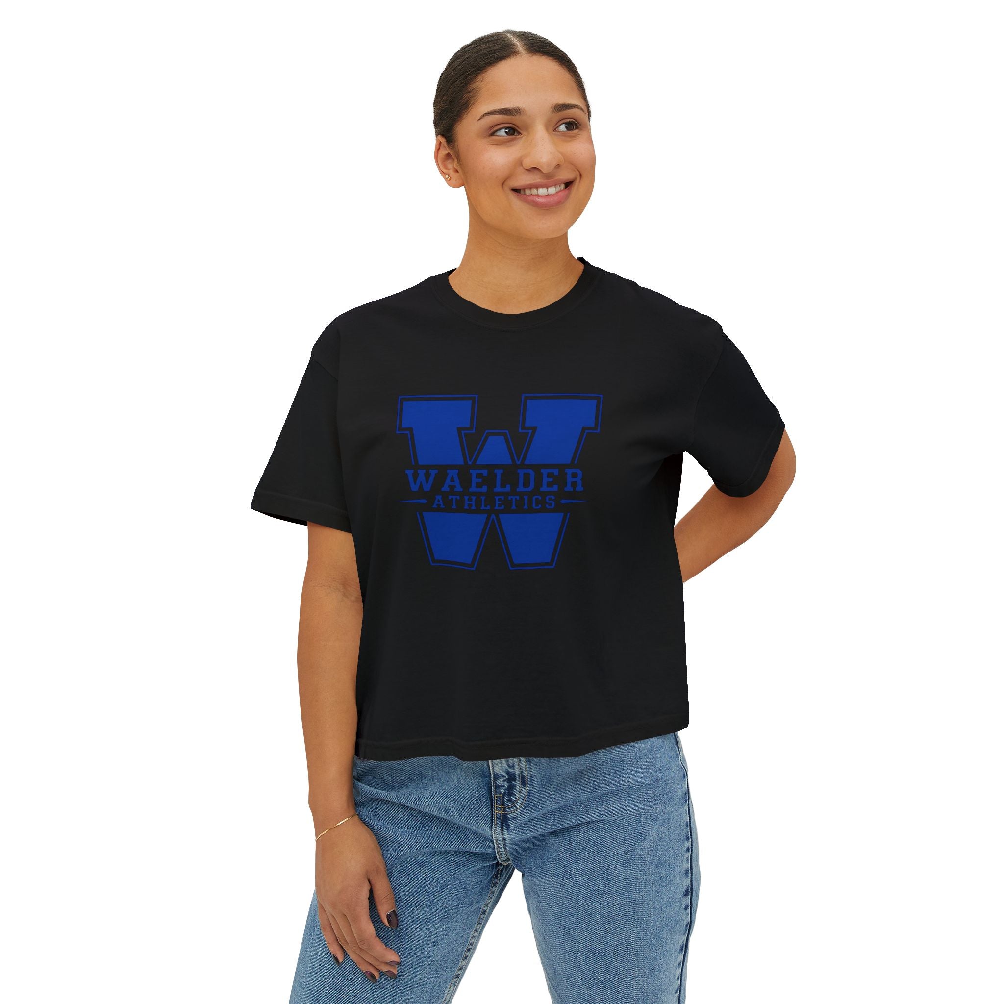 Waelder Athletics Varsity W Women’s Boxy Tee | 1907 Collection
